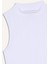 Slim Fit Dar Kesim Yarım Balıkçı Yaka Fitilli Kaşkorse Beyaz Atlet C7703AX25SP 8