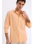 Regular Fit Polo Yaka Keten Karışımlı Yazlık Uzun Kollu Gömlek E0555AX25SM 3