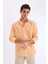 Regular Fit Polo Yaka Keten Karışımlı Yazlık Uzun Kollu Gömlek E0555AX25SM 6