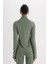 DeFactoFit Fitted Dik Yaka Çift Cepli Fermuarlı Spor Hırka B3985AX25SP 7