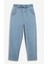 Pull On Paperbag Yüksek Bel Düz Paça Uzun Yumuşak Jean Pantolon E0733AX25SM 8