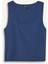 Slim Fit Dar Kesim Basic Düz Kare Yaka Atlet C2622AX25SP 7