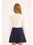 Kız Çocuk Slim Fit Dar Kesim Bisiklet Yaka Baskılı Ribana Uzun Kollu Tişört D9920A825SP 7