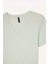 Slim Fit Dar Kesim V Yaka Basic Düz Ribana Kısa Kollu Tişört I1080AZ25SP 8