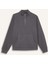 Oversize Geniş Kalıp Basic Düz Kanguru Cepli Fermuarlı Polo Yaka Sweatshirt E0741AX24WN 7