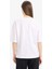 Oversize Geniş Kalıp Bisiklet Yaka Penye Basic Düz Kısa Kollu Beyaz Tişört C0099AX25SP 6
