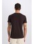 %100 Pamuk Slim Fit Dar Kesim Bisiklet Yaka Baskılı Kısa Kollu Tişört E0577AX25SM 6