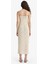Bodycon Vücudu Saran Kalp Yaka Çiçek Desenli Maroken Askılı Midi Elbise C0960AX25SM 8