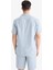 %100 Pamuk Regular Fit Polo Yaka Yazlık Kısa Kollu Gömlek D8613AX25SM 7