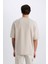 Loose Fit Bisiklet Yaka Baskılı Kısa Kollu Ağır Kumaş Tişört E0575AX25SM 6