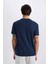 %100 Pamuk Regular Fit Bisiklet Yaka Baskılı Kısa Kollu Tişört E0593AX25SM 6
