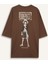 %100 Pamuk One Piece Loose Fit Bisiklet Yaka Sırt Baskılı Kısa Kollu Tişört E0713AX25SM 10