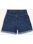 Mom Fit Yüksek Bel Paçası Katlamalı Fit Jean Şort E0924AX25SM 10