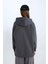 Regular Fit Kapüşonlu Baskılı İçi Yumuşak Tüylü Kalın Sweatshirt Tunik E0317AX24WN 6
