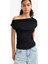 Slim Fit Dar Kesim Tek Omuzlu Kısa Kollu Tişört F8202AX25AU 4