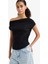 Slim Fit Dar Kesim Tek Omuzlu Kısa Kollu Tişört F8202AX25AU 5