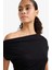 Slim Fit Dar Kesim Tek Omuzlu Kısa Kollu Tişört F8202AX25AU 6