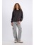 Oversize Geniş Kalıp Bisiklet Yaka Basic Düz Kalın Sweatshirt E3859AX24WN 2