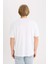 %100 Pamuk Boxy Fit Bisiklet Yaka Baskılı Kısa Kollu Tişört D5568AX25SP 6