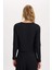 Regular Fit Bisiklet Yaka Basic Düz Bürümcük Uzun Kollu Önden Bağlamalı Hırka D6296AX24AU 6