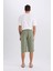 Long Fit File Astarlı Uzun Boy Kargo Cep Deniz Şortu E0905AX25HS 6