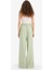 Wide Leg Çift Cepli Beli Lastikli Standart Boy Keten Karışımlı Pantolon E1981AX25SM 6