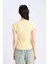 Slim Fit Dar Kesim Bisiklet Yaka Basic Düz Ribana Kısa Kollu Tişört C7334AX25SP 6