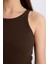 Slim Fit Dar Kesim Halter Yaka Fitilli Kaşkorse Atlet E2176AX25SP 6