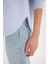 Oversize Geniş Kalıp Çizgili Oxford Uzun Kollu Gömlek D4015AX25SP 6