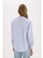 Oversize Geniş Kalıp Çizgili Oxford Uzun Kollu Gömlek D4015AX25SP 7