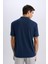 Regular Fit Polo Yaka Krinkıl Kısa Kollu Tişört E1207AX25SM 7