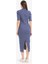Bodycon Vücudu Saran Polo Yaka Çizgili Fitilli Kaşkorse Kısa Kollu Midi Elbise E2225AX25SP 7