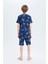 Erkek Çocuk Pijama Takımı Desenli Kısa Kollu Üst Şort D9992A825SM 8