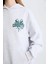 Coool Oversize Geniş Kalıp Kapüşonlu Baskılı Kalın Sweatshirt E1530AX24WN 8