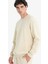 Boxy Fit Bisiklet Yaka Basic Düz Pike Sweatshirt E1519AX25SP 1
