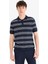 Regular Fit Polo Yaka Çizgili Kısa Kollu Yumuşak Tuşeli Triko Tişört E2665AX25SP 7