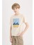 Erkek Çocuk Bisiklet Yaka Baskılı Kısa Kollu Tişört E0089A825SM 6