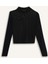 Slim Fit Dar Kesim Yarım Balıkçı Yaka Casual Tül Uzun Kollu Tişört E2373AX24WN 8