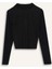 Slim Fit Dar Kesim Yarım Balıkçı Yaka Casual Tül Uzun Kollu Tişört E2373AX24WN 10