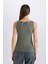 Slim Fit Dar Kesim U Yaka Basic Düz Atlet I1059AZ25SM 6
