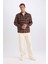 Regular Fit Polo Yaka Kareli Flanel Uzun Kollu Gömlek E2763AX24WN 6
