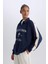 Fit Oversize Geniş Kalıp Polo Yaka Baskılı Sporcu Sweatshirt D7131AX25SP 7
