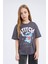 Kız Çocuk Disney Lilo & Stitch Oversize Geniş Kalıp Bisiklet Yaka Kısa Kollu Tişört E0481A825SP 6