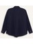 Oversize Geniş Kalıp Poplin Basic Düz Uzun Kollu Gömlek E2677AX24WN 9