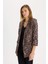 Regular Fit Leopar Desenli Blazer Ceket E1483AX24AU 7