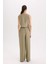 Wide Leg Piliseli Klasik Kumaş Pantolon Yüksek Bel Geniş Paça Basic Düz Tensel Çift Cepli D4564AX24AU 8