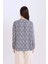 Regular Fit Bağcıklı Yaka Desenli Uzun Kollu Bluz N1809AZ25SP 6