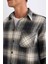 Regular Fit Polo Yaka Kareli Flanel Uzun Kollu Gömlek E2763AX24WN 9