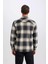 Regular Fit Polo Yaka Kareli Flanel Uzun Kollu Gömlek E2763AX24WN 10