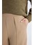 Relax Fit Beli Lastikli Basic Düz Krep Palazzo Pantolon D6884AX24WN 6